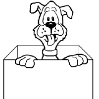 A coloring page of dog
