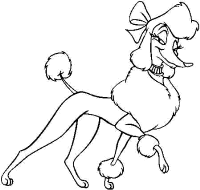 A coloring page of dog