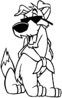 A coloring page of dog