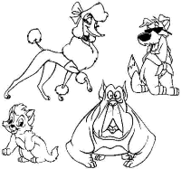 A coloring page of dog
