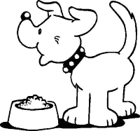A coloring page of dog