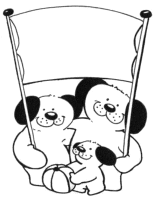 A coloring page of dog