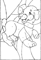 A coloring page of dog