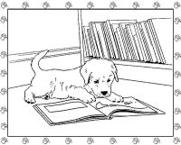 A coloring page of dog
