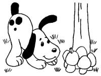 A coloring page of dog