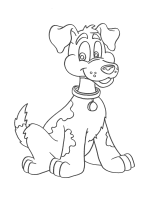 A coloring page of dog