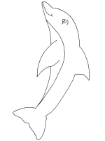 A coloring page of dolphin
