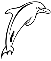 A coloring page of dolphin