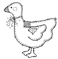 A coloring page of duck