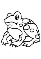 A coloring page of frog