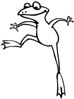 A coloring page of frog