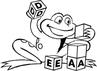 A coloring page of frog