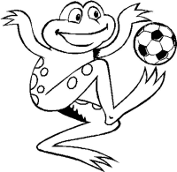 A coloring page of frog