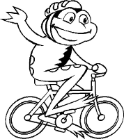 A coloring page of frog