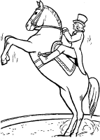 A coloring page of horse