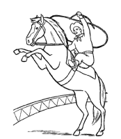 A coloring page of horse
