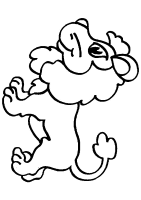 A coloring page of lion