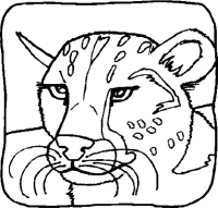 A coloring page of lion