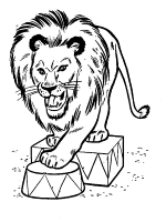 A coloring page of lion