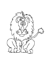 A coloring page of lion
