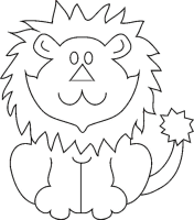 A coloring page of lion