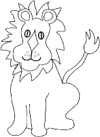 A coloring page of lion