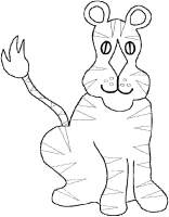 A coloring page of lion