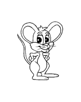 A coloring page of mice