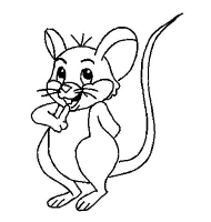 A coloring page of mice