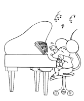 A coloring page of mice