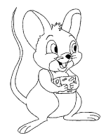 A coloring page of mice