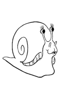 A coloring page of slug