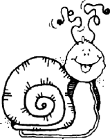A coloring page of slug