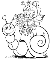 A coloring page of slug