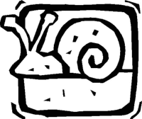 A coloring page of slug