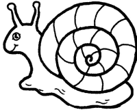 A coloring page of slug