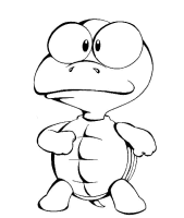 A coloring page of turtle