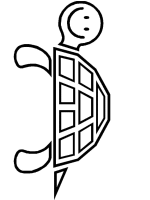 A coloring page of turtle