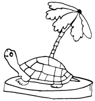 A coloring page of turtle