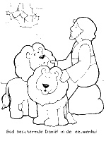 A coloring page of daniel