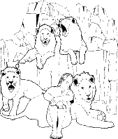 A coloring page of daniel