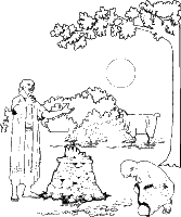 A coloring page of genesis