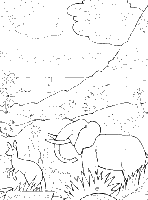 A coloring page of genesis