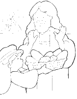 A coloring page of john