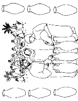 A coloring page of john