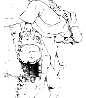A coloring page of john