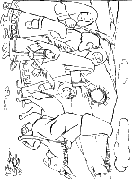 A coloring page of john