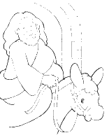 A coloring page of john