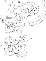 A coloring page of john