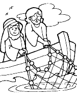 A coloring page of john